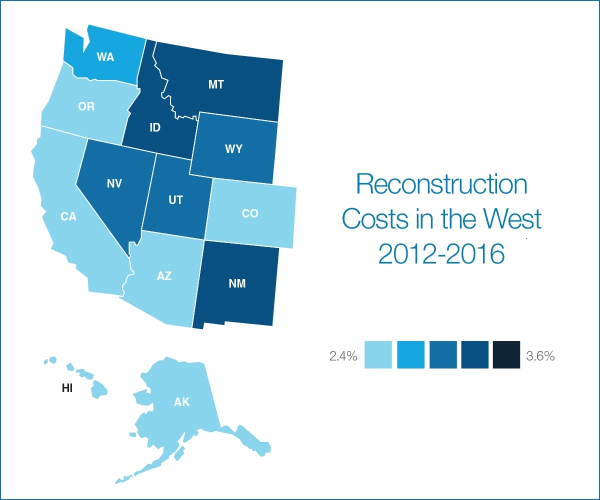 Map West Reconstruction USA 2012 2016