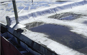 Roof cover degradation