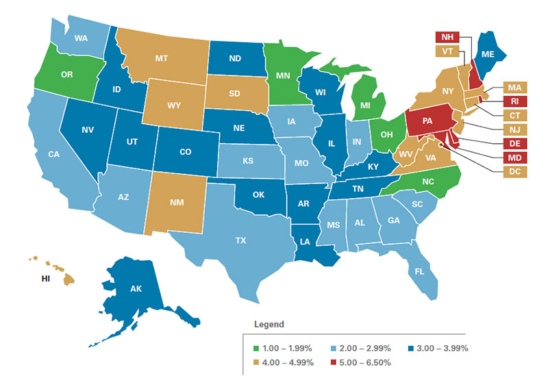 360Value reconstruction cost state map United States