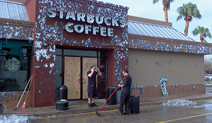 Hail damaged business