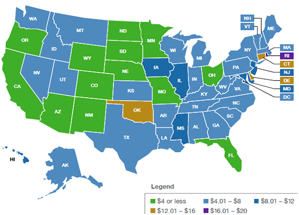 2005 MVR Fees by State