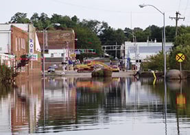 Flooded City Flooded city street. Photo by Jane Anderson, FEMA.