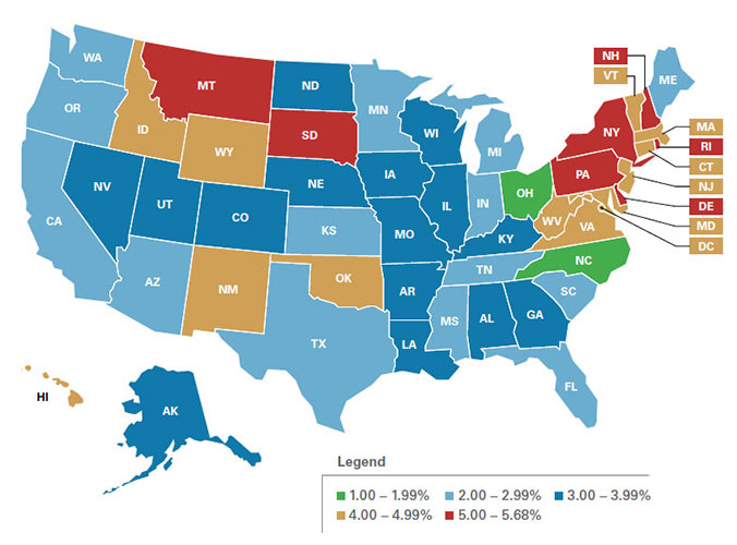 360Value reconstruction cost state map United States
