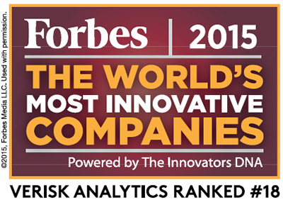 Forbes ranks Verisk Analytics 18th most innovative company in the world