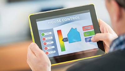 Using tablet to manage smart home
