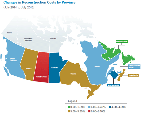 360Value reconstruction cost province map Canada