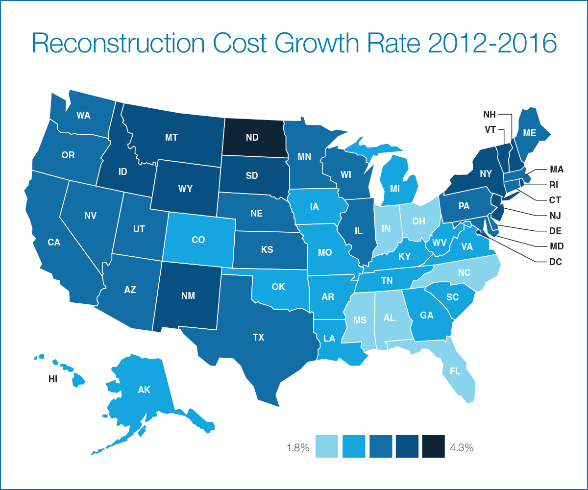 Map Reconstruction USA 2012 2016 visualize