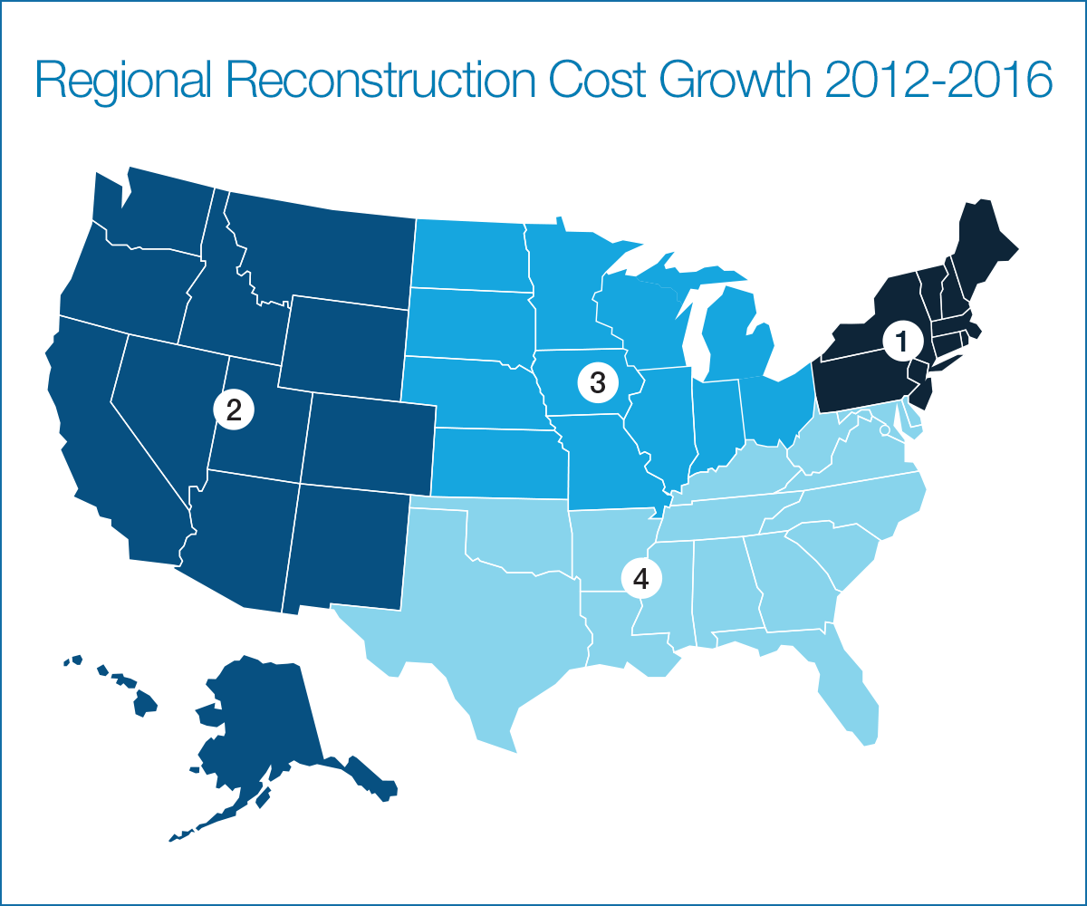 Map Regional Reconstruction USA 2012 2016 visualize