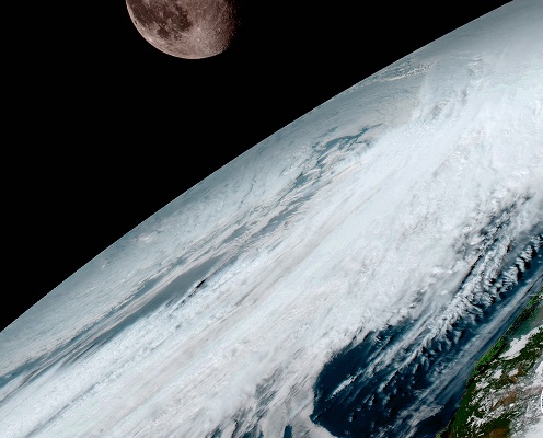 The Moon from geostationary orbit