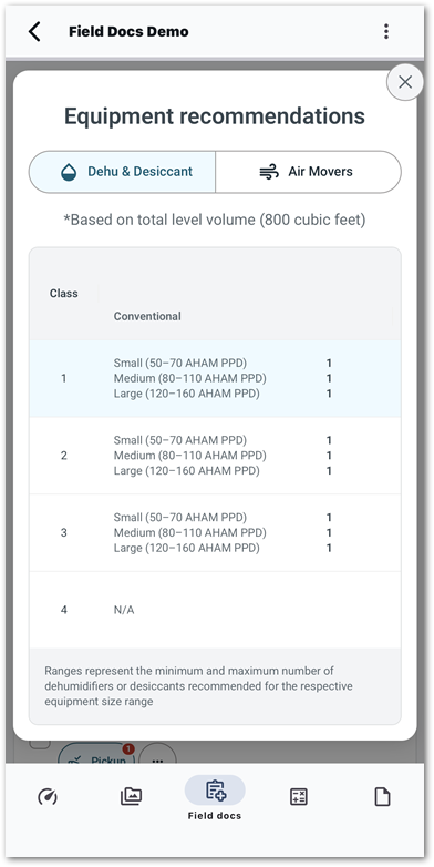 XRFDEquipmentRecommendation
