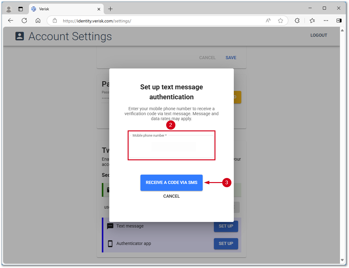 IdentityServerSetupSMSForm