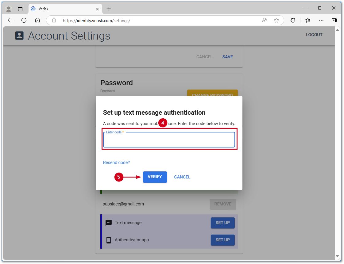 IdentityServerSetupSMSVerify