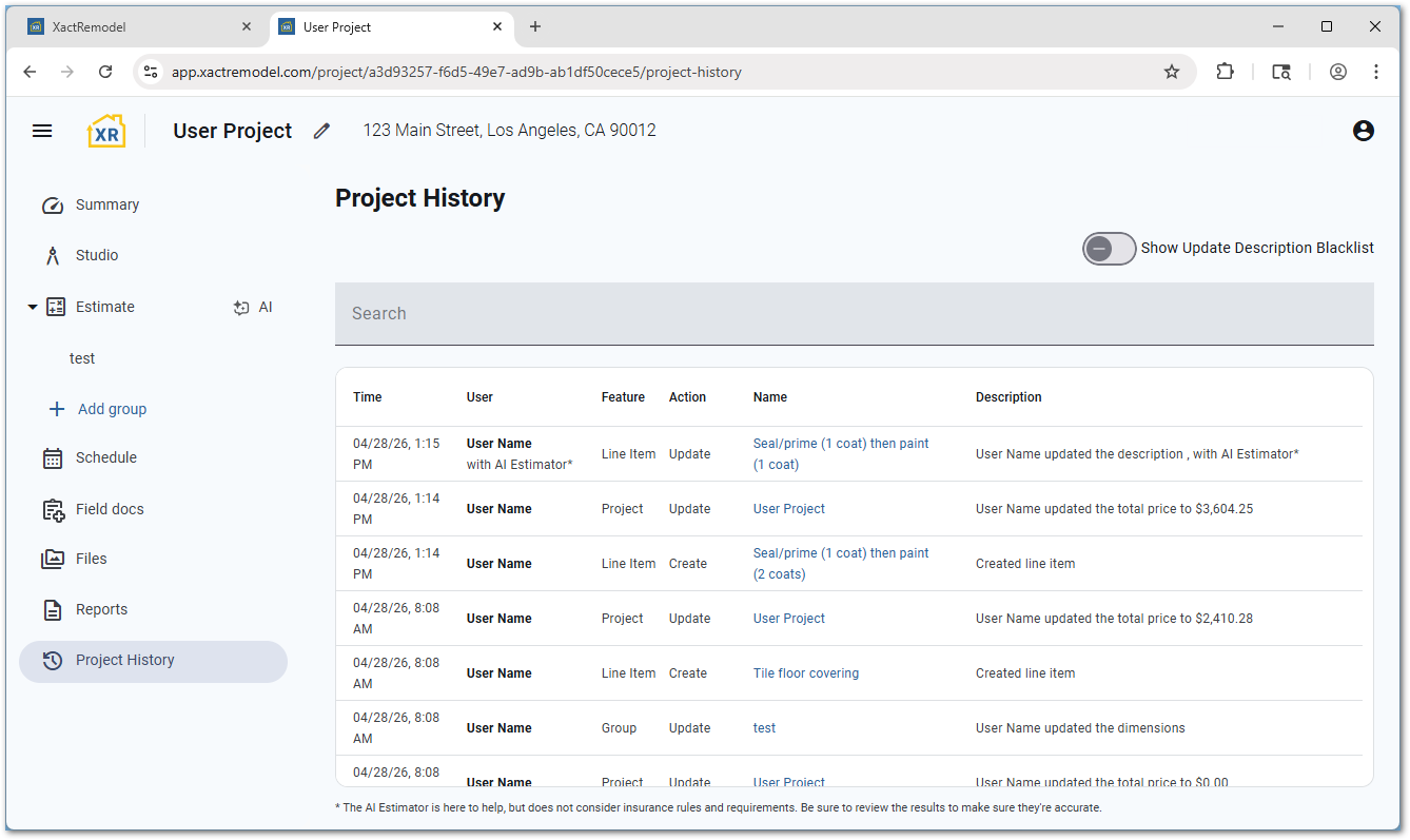 XactRestoreProjectHistoryAI