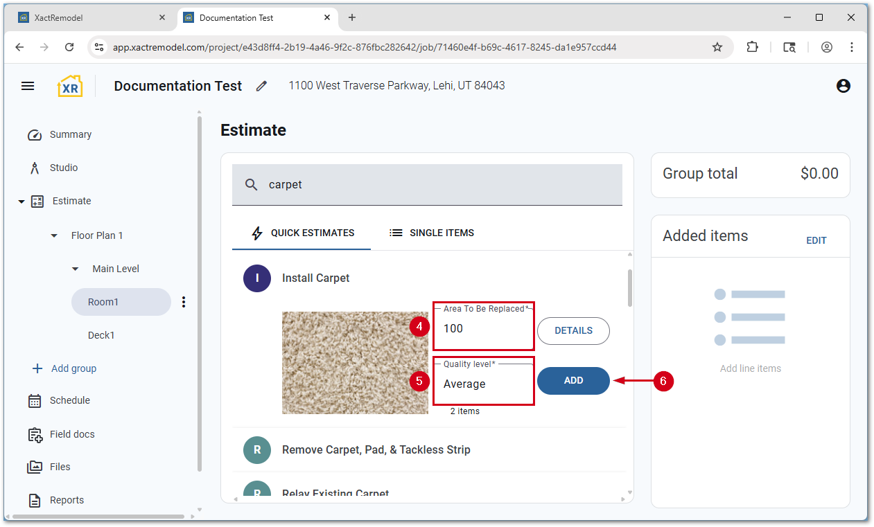 XRSelectQuickEstimate
