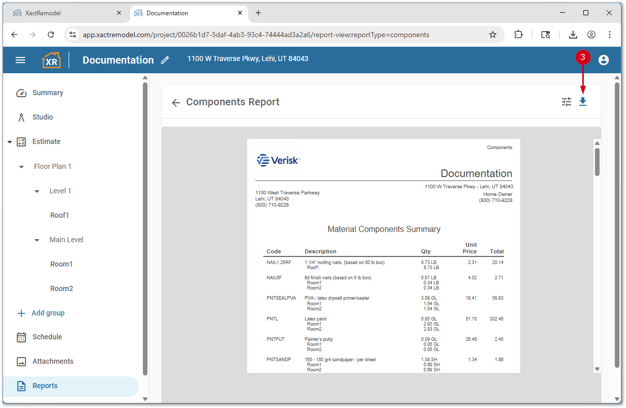 XRDownloadComponentReport
