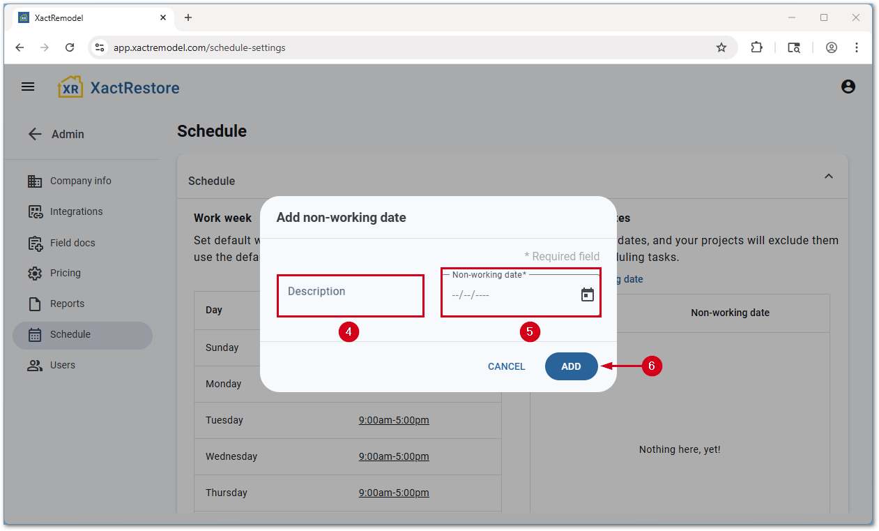 XRSettingsScheduleSelectNonWorking2