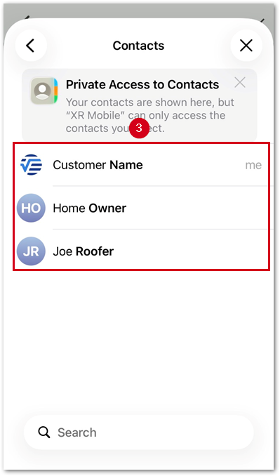 XRSelectfromContacts