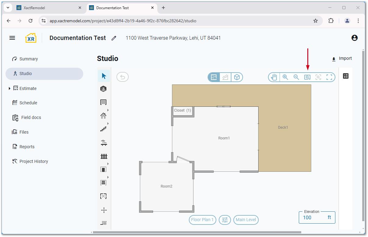 XRStudioZoomtoExtents